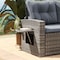 Flash Furniture Huck Wicker Rattan Conversation Set, L-Shaped Sofa w/Dining Table, Weather Resistant Cushions, Gray LTS-SET-02023-GY-GY-GG - alternate 7